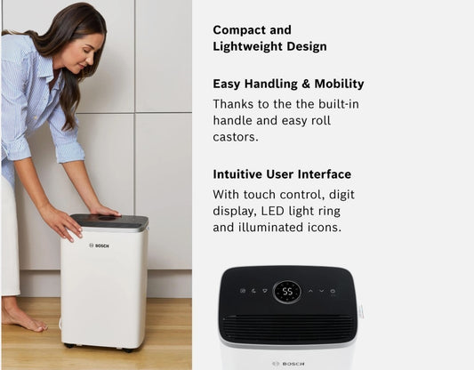 Bosch Dry 4000 Dehumidifier Bedroom Home Air Dryer Laundry Moisture Remove-130