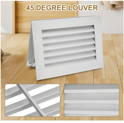 2PCS Door Vent Cover 12x8 In Aluminium Grille Louvered Vent Cabinet Wardrobe-99