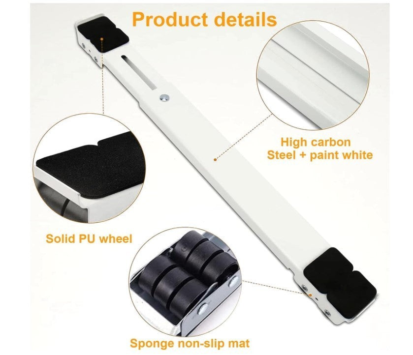 Appliance Roller Stand Adjustable Dolly Wheels Base 300kg Washer Fridge-158