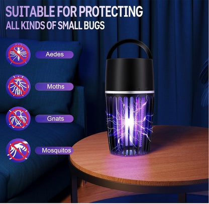 Electric Fly Zapper USB Rechargeable 2in1 Bug Zapper UV Light Indoor Outdoor-121