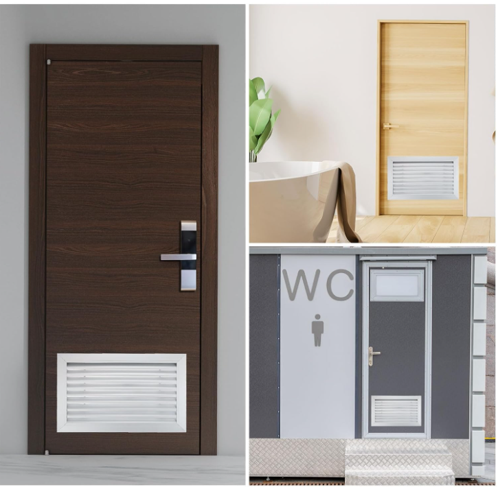 2PCS Door Vent Cover 12x8 In Aluminium Grille Louvered Vent Cabinet Wardrobe-99