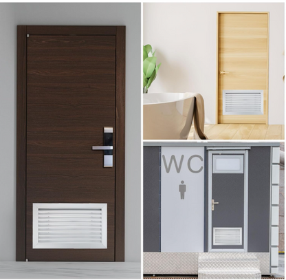 2PCS Door Vent Cover 12x8 In Aluminium Grille Louvered Vent Cabinet Wardrobe-99