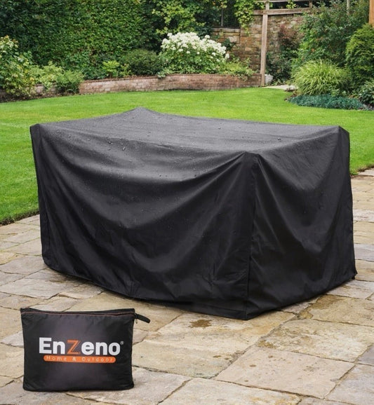 EnZeno Garden Furniture Cover – Waterproof Outdoor Protective Cover (Black)