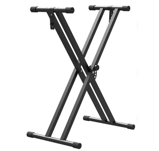 Adjustable Keyboard Stand Double Braced X Frame 49-97cm Piano Stand Black-102