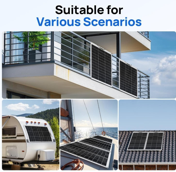 Flexible Solar Panel 260W 12V Waterproof PV Module Camper Caravan-234