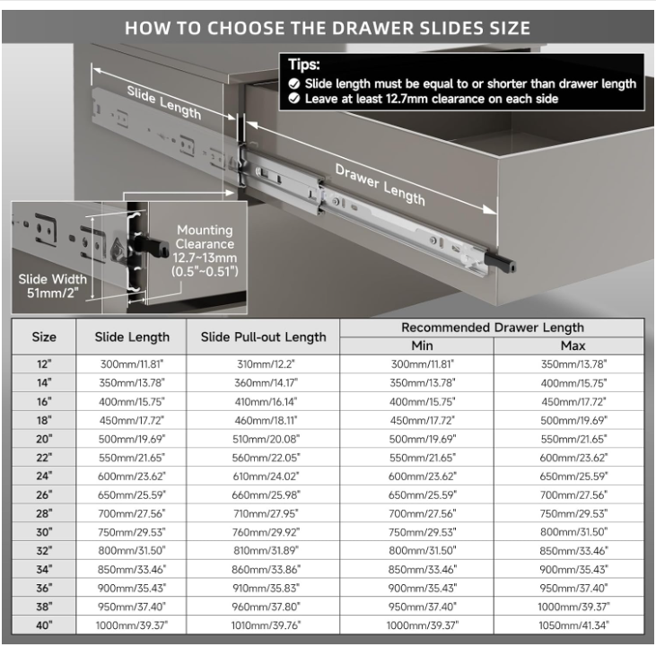 60cm Drawer Slides Heavy Duty 60kg Locking Full Extension Ball Bearing Runner-07