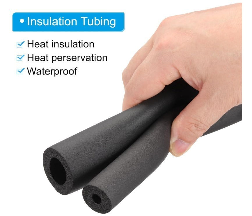 Pipe Insulation Foam Tube 25mm x 2m Pipe Wrap Handle Grip Black Insulation-331