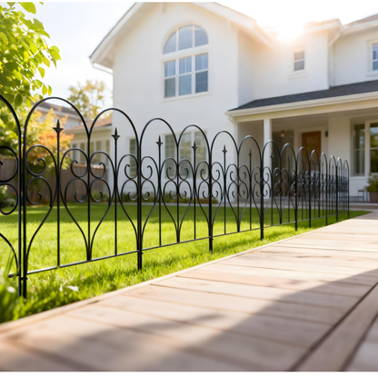 10PCS Garden Fence Panels Metal 81x61cm 6m Border Edging No Dig Rustproof Pet